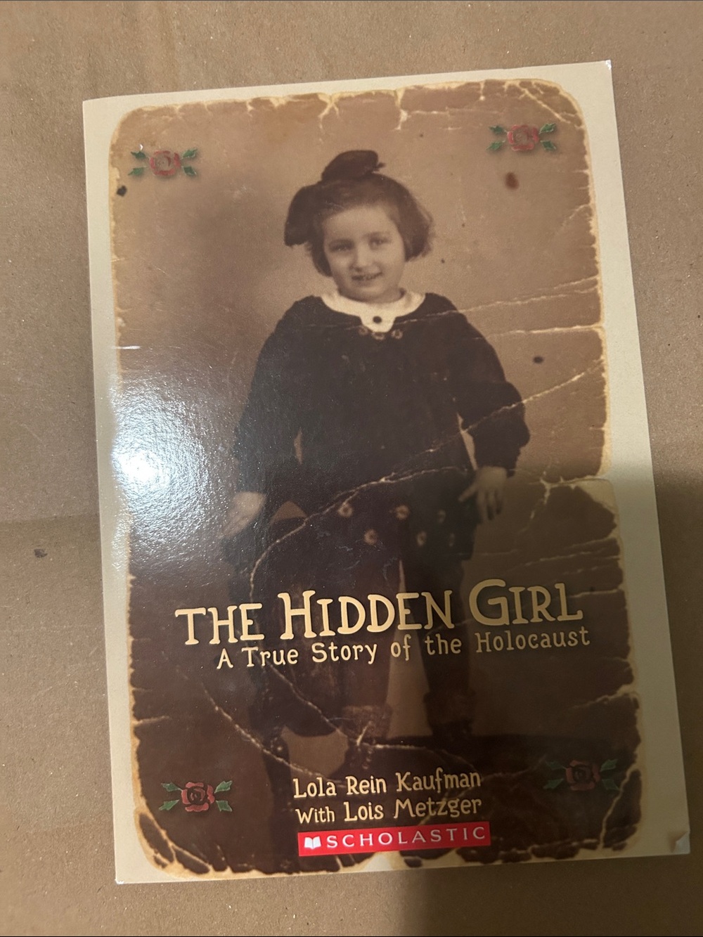 Scholastic Vintage-Style Cover Book — Brown and Cream